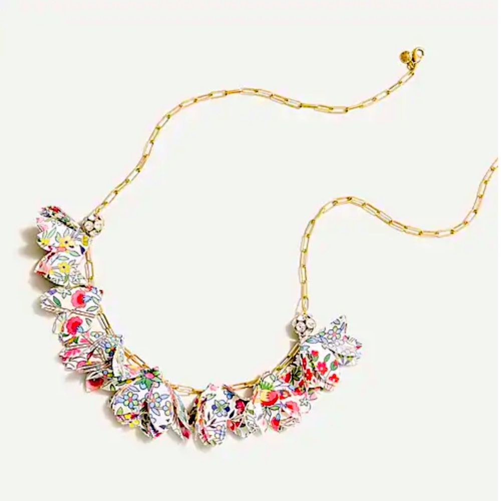 Liberty print fabric necklace